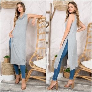 #17 Heathered grey tunic top